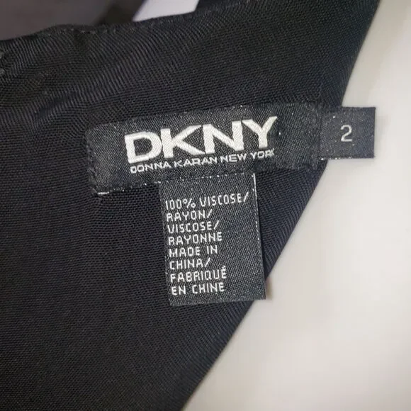 DKNY Black Sleeveless Dress Womens Size 2  NEW - Picture 4 of 8